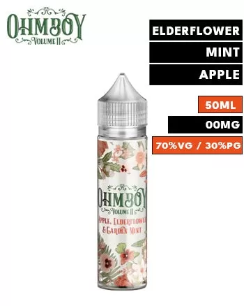 Gala Apple, Elderflower & Garden Mint Shortfill eLiquid by Ohm Boy Volume II 50ml - 00mg / 50ml