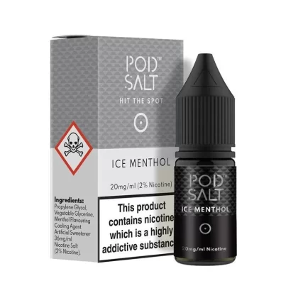 ICE MENTHOL NICOTINE SALT E-LIQUID BY POD SALT CORE RANGE - Nicotine Strength#10ml Bottle - 20mg Nicotine