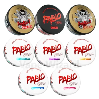 Pablo Nicotine Pouches in UAE - Pablo Banana Ice 50mg, Pablo Blue Mint 50mg