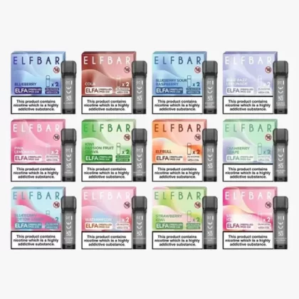 Elf Bar Elfa Prefilled Pods - Box of 10 - Lemon Mint - Box of 10