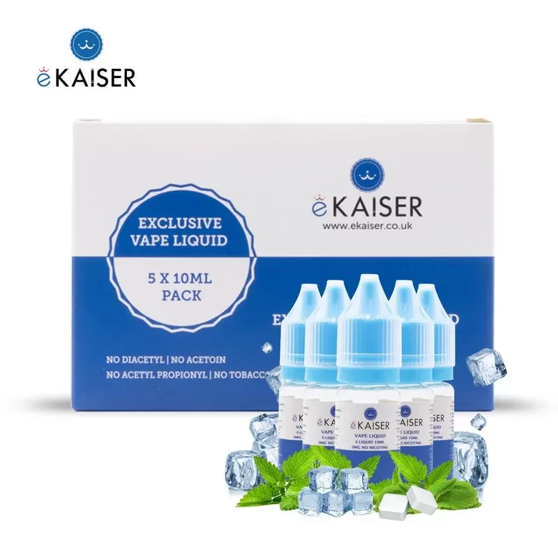 eKaiser e-Liquid – Mint-Menthol 0mg 10ml x 5 Pack | Cigee