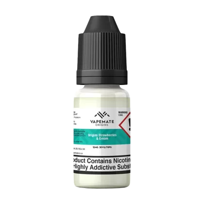 Vapemate Origins Strawberries & Cream 10ml - 0mg (Discontinued) - Ecigwizard