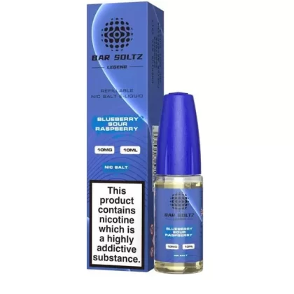 Blueberry Sour Raspberry Bar Soltz Legend E-Liquids Nic Salts 10ml