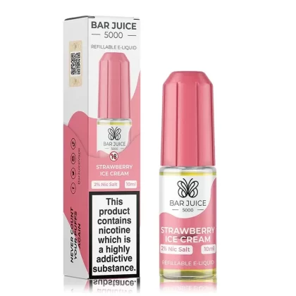 Strawberry Ice Cream By Bar Juice 5000 Salt 10ml - Nicotine Strength#20mg (Salt)>10mg (Salt) (BA4E08)