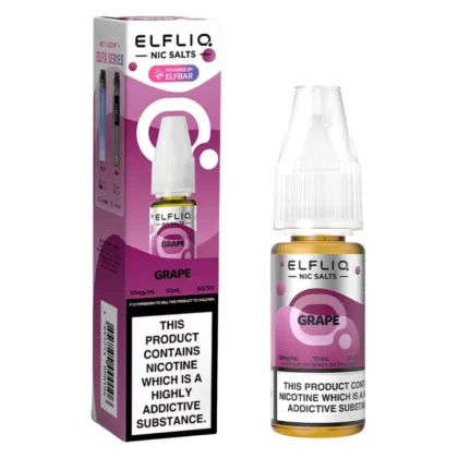 Grape Nic Salt E-Liquid by Elf Bar Elfliq (10ml) - Vapekit Co