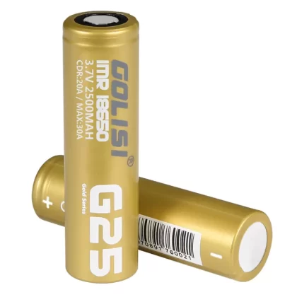 GOLISI G25 18650 Battery 2500mAh 20A CDR - Vapebazaar Pk