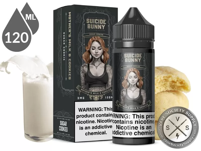 Mother’s Milk & Cookies by Suicide Bunny 120ml - Vape Product, Vape Product; NCDOR
