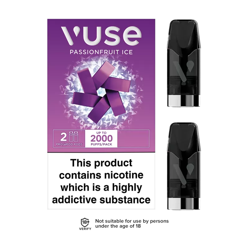 Vuse Pro Pods vPro Passionfruit Ice - 12mg - Vape Product (DA102B)