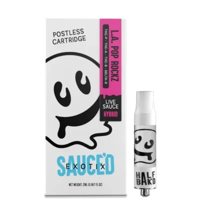 Half Bakd Sauced Exotix LA Pop Rockz Cartridge – 2000mg - Option#Cartidge + E420 Battery (35% off)>Single Cart (19E856)