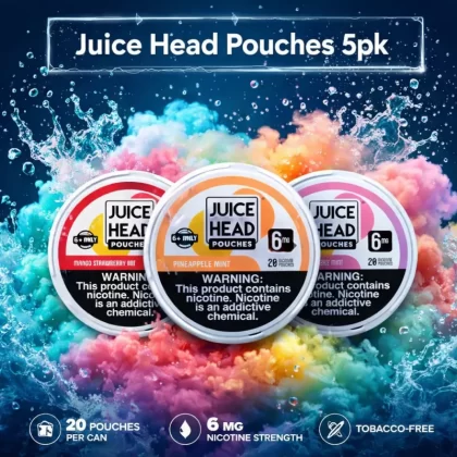 Juice Head Pouches 5pk PRE-PRICED (MSRP $1.99) - Blueberry Lemon Mint / 12mg - Vapeciga