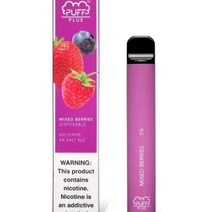 Puff Bar Plus Mixed Berries – Salt Nicotine: 5%- Up to 800+ Puffs