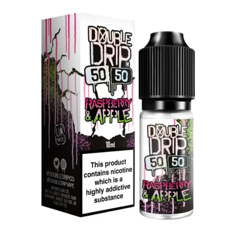 Raspberry & Apple E-Liquid 50/50 Series by Double Drip (10ml) - 3mg