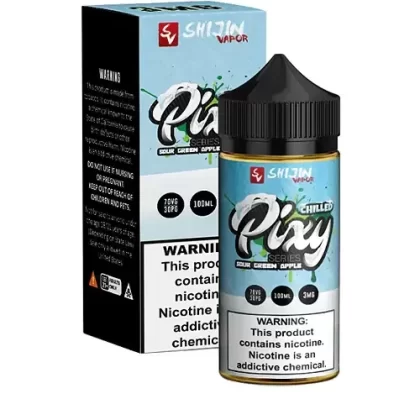 Shijin Pixy Sour Green Apple CHILLED Vape e-Liquid 100mL - Beyondvape