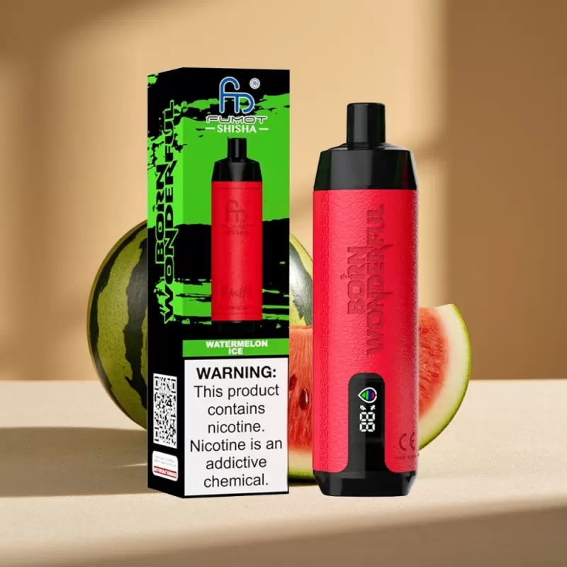 RandM Fumot Shisha 10000 Puffs Disposable Vape with LED Indicator & Type-C Port – Watermelon Ice - Image 2