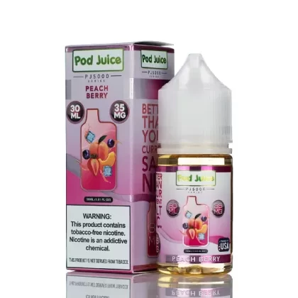 Pod Juice Salt PJ5000 - Peach Berry Ice - 30ml - 55mg