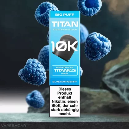 Titan 10k Kartuschen – Blue Raspberry (4er Pack) - TITAN / 20mg/ml