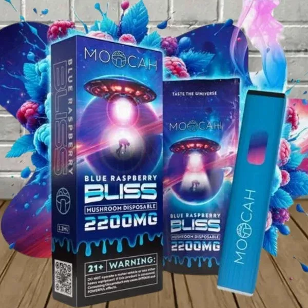 Moocah Instant Dose Mushroom Disposable 2.2g - flavor#Strawberry Stardust DISPOSABLE>Blue Raspberry Bliss DISPOSABLE>Watermelon Wave DISPOSABLE (F4BD60)