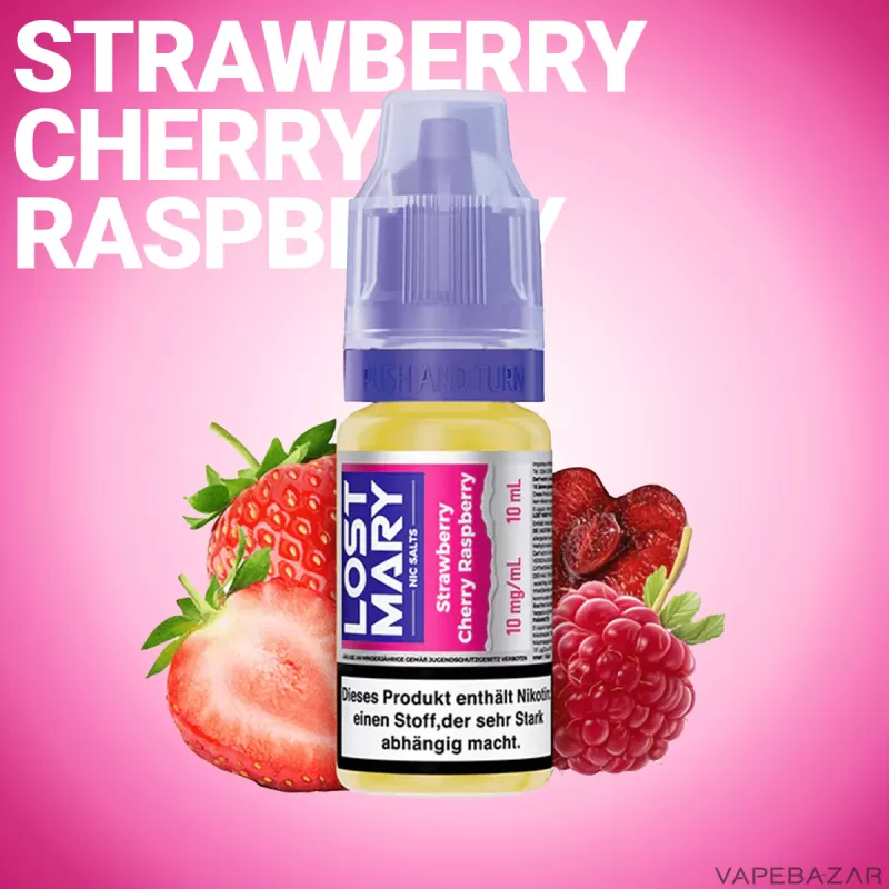 Lost Mary NicSalt – Strawberry Cherry Raspberry - 10mg/ml, 20mg/ml - Image 2