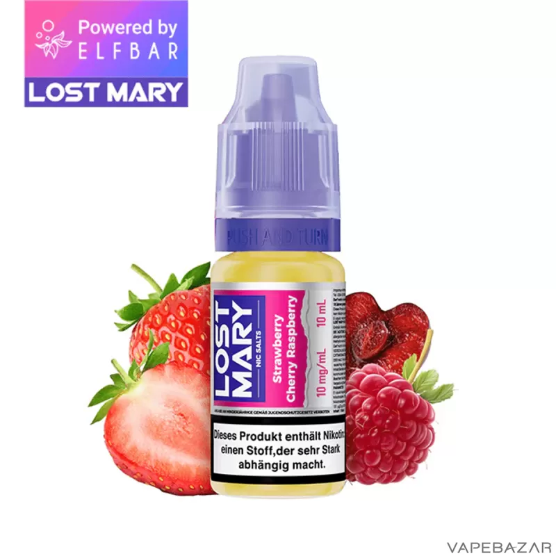 Lost Mary NicSalt – Strawberry Cherry Raspberry - 10mg/ml, 20mg/ml - Image 3