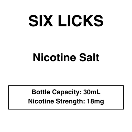 Six Licks – Nic Salt – 30mL