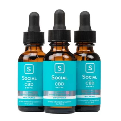 Social CBD – Unflavored Broad Spectrum Drops