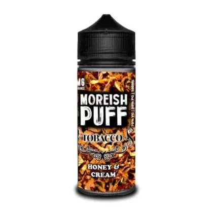 HONEY AND CREAM TOBACCO E LIQUID BY MOREISH PUFF – TOBACCO 100ML 70VG