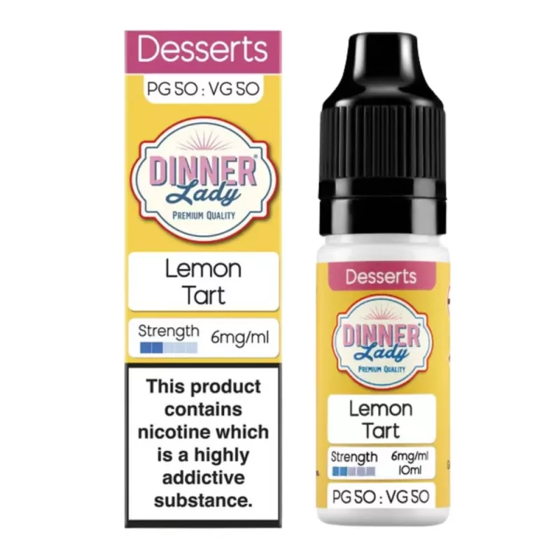 Lemon Tart E-Liquid 50/50 Series by Dinner Lady (10ml) - 18mg