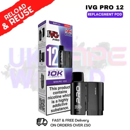 Grape ICE IVG Pro 12 REFIL Pod Pack