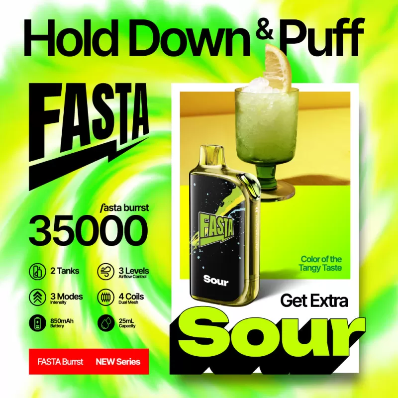 FASTA Burrst 35000 SOUR Series Special Edition Disposable Device – 35000 Puffs - Sour