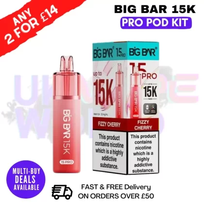Fizzy Cherry Big Bar 15K Prefilled Pod Kit – £7.89