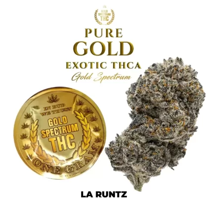 Gold Spectrum Gold Line THCa Flower – 1g - Strain#LA Runtz>London Purpz>Guava Glider>Maple Melts>Han Solo Burger>White Chocolate Chip>Cheetoz (D9FE77)