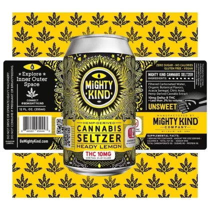 Mighty Kind Drinks: Heady Lemon 10mg - Size#4-pack>12-pack>16-pack>24-pack