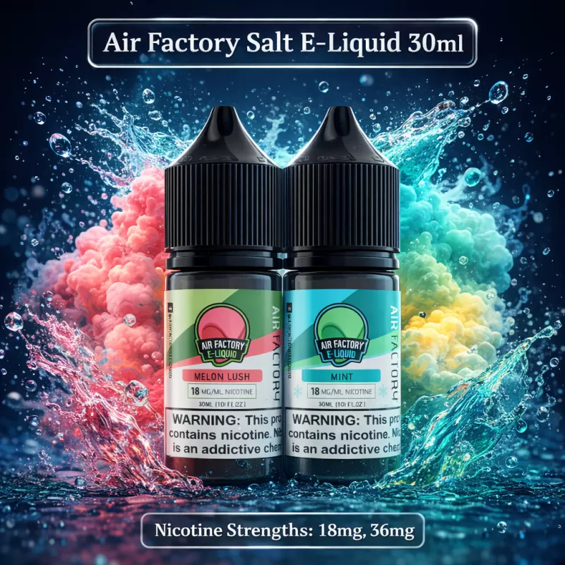 Air Factory Salt E-Liquid 30ml - Strawberry Crumble / 18mg - Vapeciga