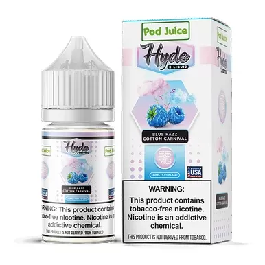 Blue Razz Cotton Carnival by Pod Juice – Hyde TFN Salt 30mL