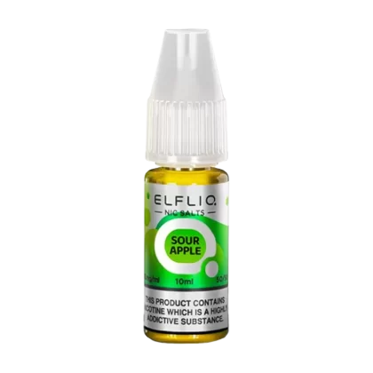 Sour Apple Elfliq Nic Salt by Elfbar - 10ml - 5mg