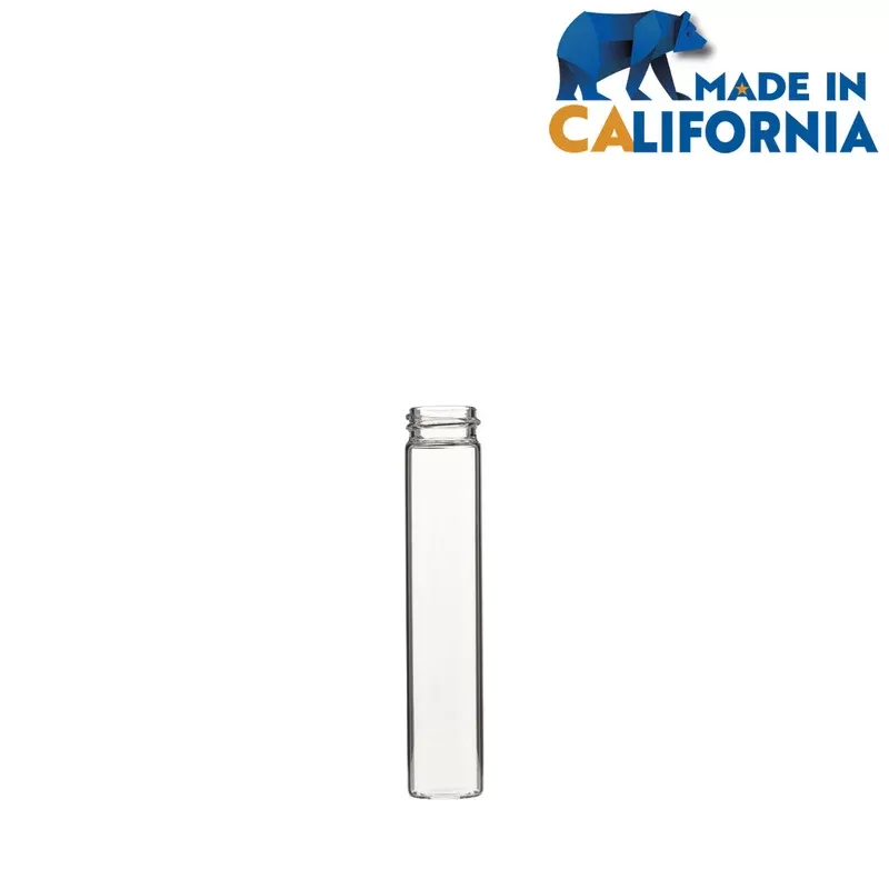 American Glass Vial | Blunt Tube 22/400 Thread | 110mm – Clear – 203 Count