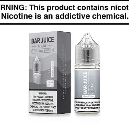 CLEAR BY BAR JUICE BJ15000 SALTS 30ML - Vapejuice
