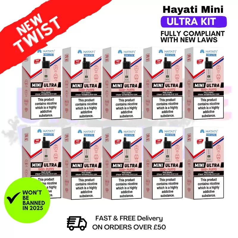 Fruit Bomb Hayati Mini Ultra 1500 Box Of 10