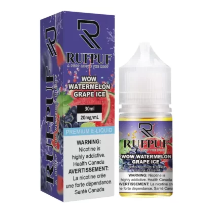 RufPuf Wow Watermelon Grape Ice E-liquid 30ml – (20mg, 35mg and 50mg) - Vape Product, Vape Product