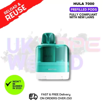 Menthol Hula 7K Puff Prefilled Pod REPLACEMENT