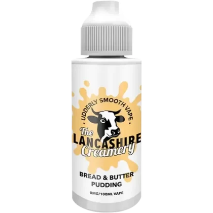 The Lancashire Creamery 100ml Shortfill - Flavour#Butterscotch Ice Cream Deluxe>Bread & Butter Pudding>Looper Cereal & Milk>Pistachio & Hazelnut Custard>Strawberry Milkshake Deluxe>Vanilla M (BFA00E)