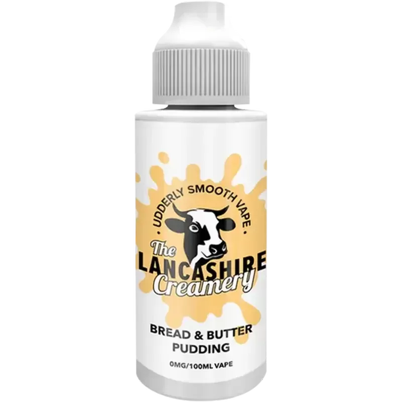 The Lancashire Creamery 100ml Shortfill - Flavour#Butterscotch Ice Cream Deluxe>Bread & Butter Pudding>Looper Cereal & Milk>Pistachio & Hazelnut Custard>Strawberry Milkshake Deluxe>Vanilla M (BFA00E)