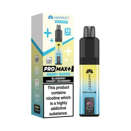 Hayati Pro Max Plus 6000 Puffs 10mg Blueberry Cherry Cranberry - 10mg