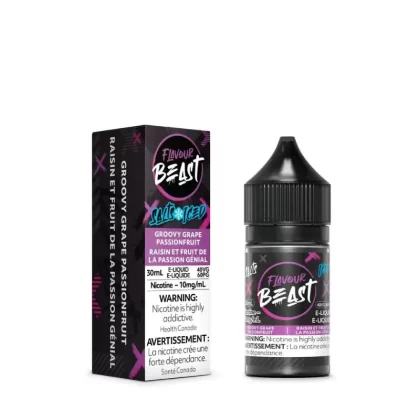Flavour Beast E-Liquid Groovy Grape Passionfruit Iced Salt (30mL/60mL) - SIZE#30ML>60ML~STRENGTH#10MG>20MG>10MG (ONT-TAX)>20MG (ONT-TAX)