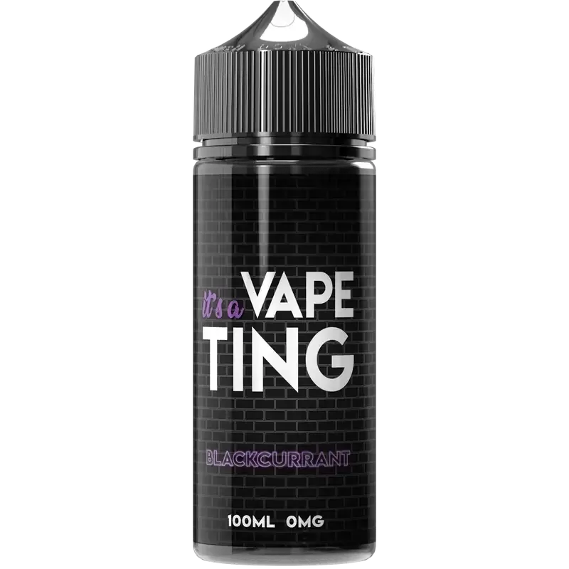It’s A Vape Ting 100ml Shortfill - Flavour#Blackcurrant>Menthol>Ice Cold Grape>Very Very Berry>Very Berry Dragon>Ice Cold Lemon>Ice Cold Orange>Banana>Blackberry Cool>Blackcurrant Lemon>Blue