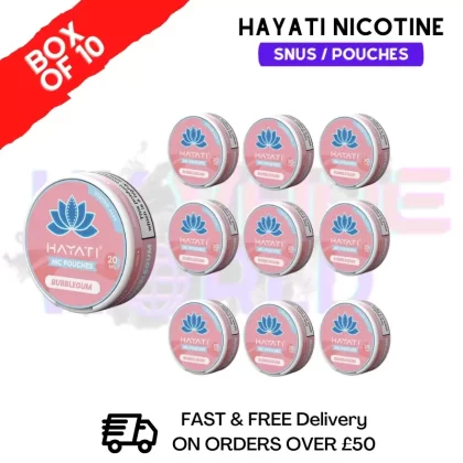 Bubblegum Hayati Nic Pouches Box Of 10