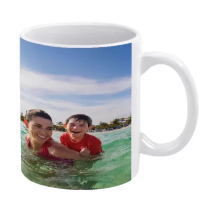 White Custom Mugs Personalised Photo Mug (Double sided same photo)