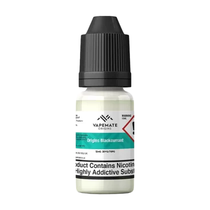 Vapemate Origins Blackcurrant 10ml - 12mg - Vape Product (98BBAC)