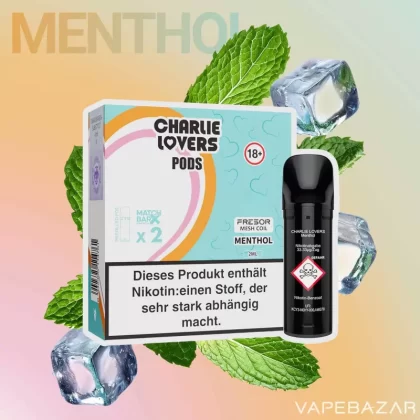 Charlie Lovers Pods – Menthol (2er Pack) - 10mg/ml, 20mg/ml; Vape Product