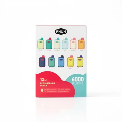PHUN BOX DISPOSABLE 6000 caladas 12ml 5% nicotina - Fumotvapemexico